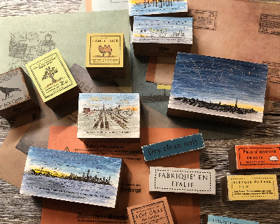 wood + orange