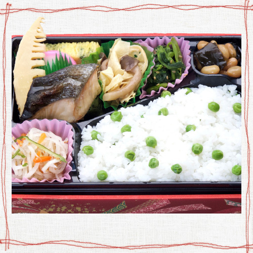 <四季五彩>京町弁当 桃山 (鮭の塩焼き) <四季五彩>京町弁当 桃山 (鮭の塩焼き)