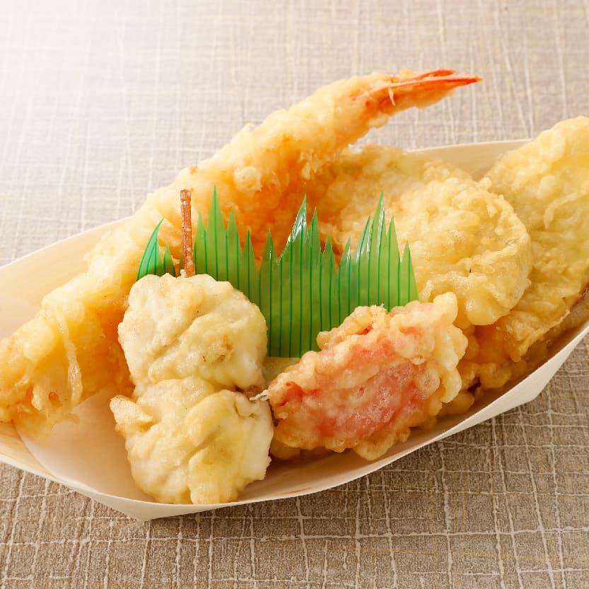 天ぷら鮮 月見天ぷらセット