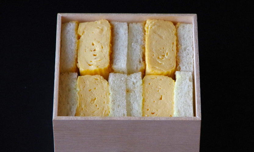 料亭のだし巻き玉子サンドイッチ