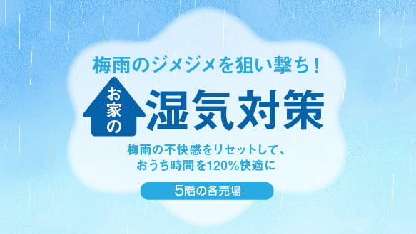 梅雨のジメジメを狙い撃ち！お家の湿気対策